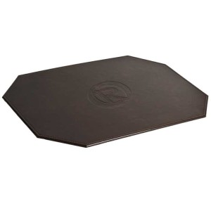 brown placemat leather mitered