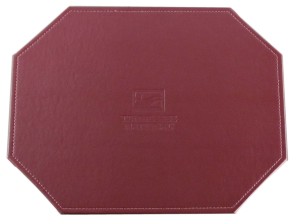 leather-stitched edge debossed-mitered-placemat